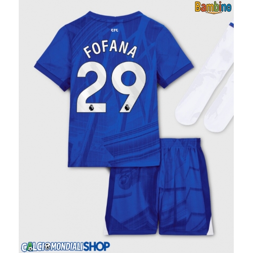 Maglie da calcio Chelsea Wesley Fofana #29 Prima Maglia Bambino 2025-26 Manica Corta + Pantaloni corti)